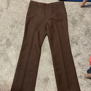 Wrangler Men's Dark Brown Dress Pants